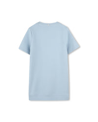 Robe manches courtes avec logo en coton - Persian Blue