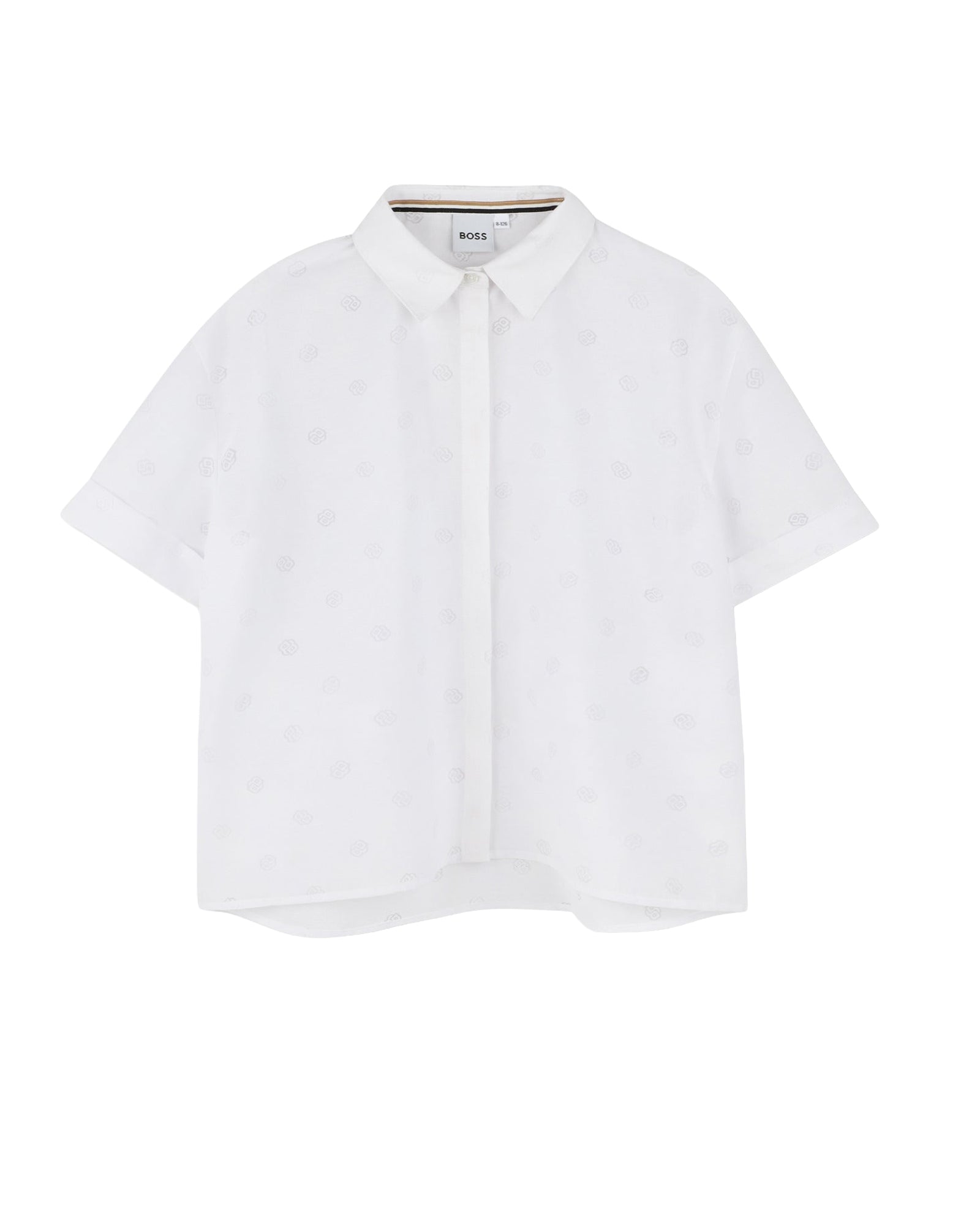 Short-sleeved shirt with logo - White