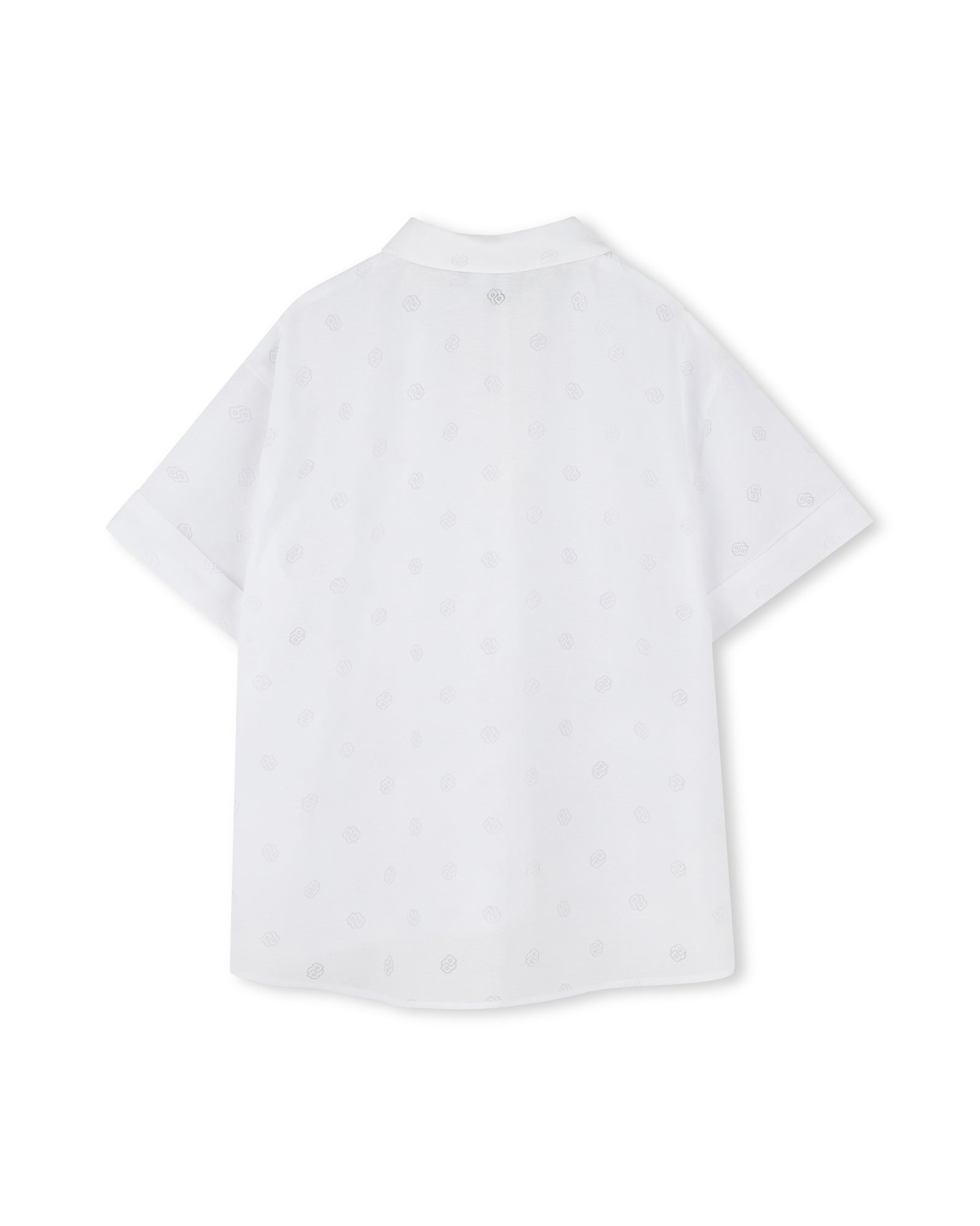 Short-sleeved shirt with logo - White