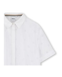 Short-sleeved shirt with logo - White