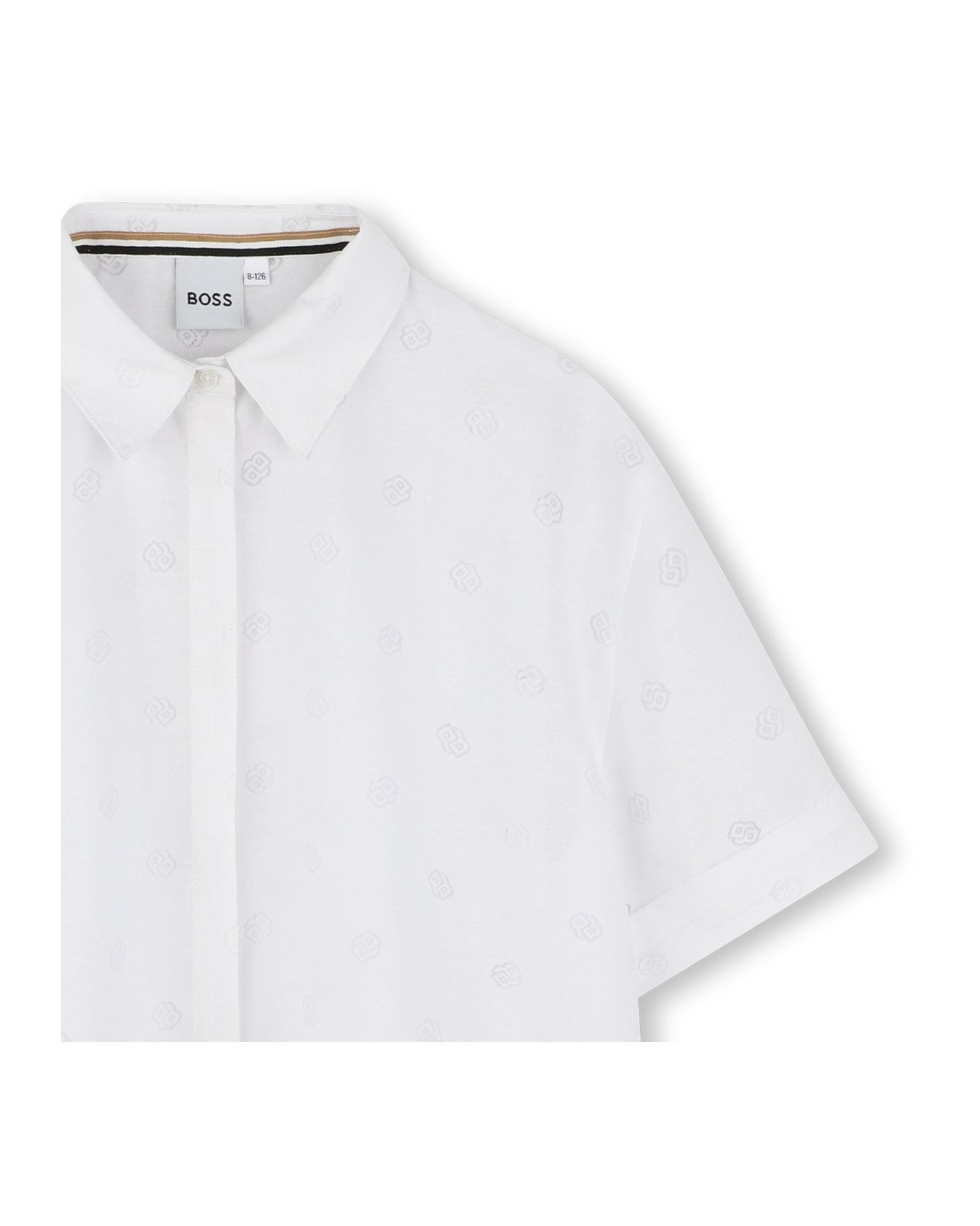 Short-sleeved shirt with logo - White
