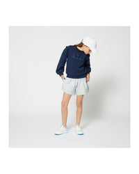 Short avec logo en coton - Persian Blue