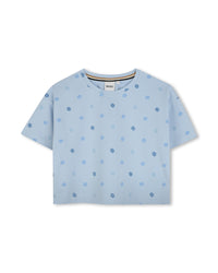 T-shirt manches courtes avec logo en coton - Persian Blue