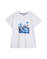 T-shirt manches courtes avec logo en coton - Blanc