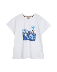T-shirt manches courtes avec logo en coton - Blanc