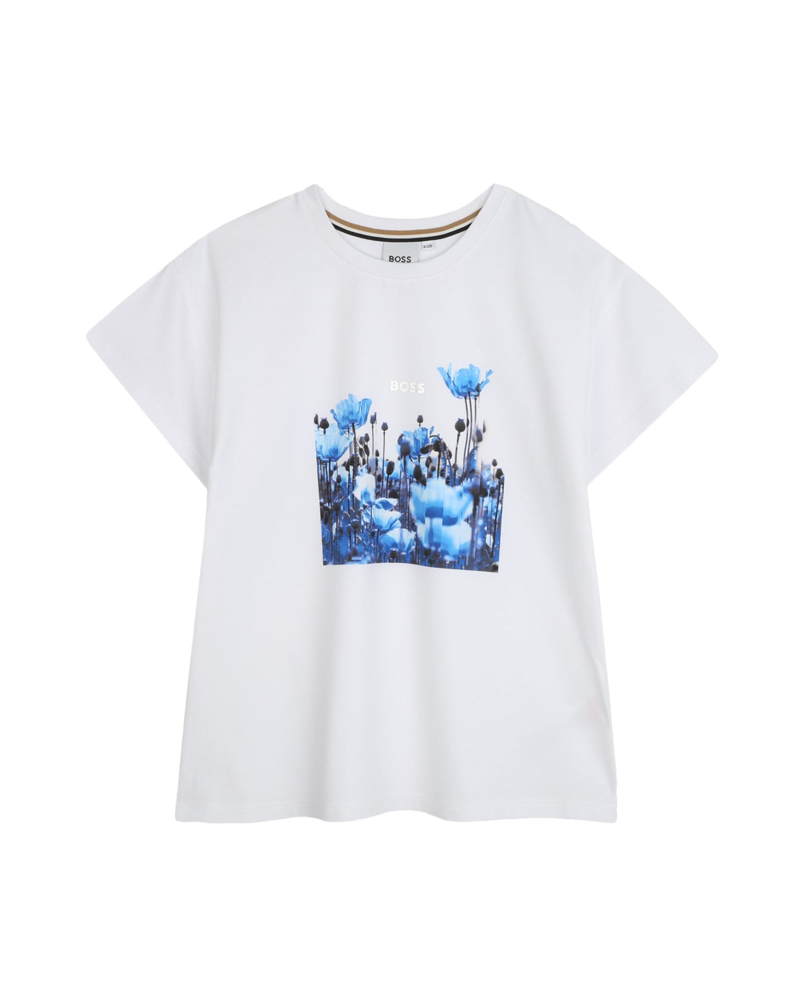 T-shirt manches courtes avec logo en coton - Blanc