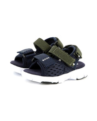 Sandales à brides tressées - Bleu Cargo