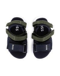 Sandales à brides tressées - Bleu Cargo