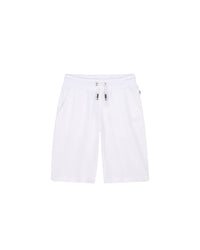 Bermuda avec logo en coton - Blanc