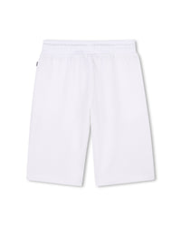 Bermuda avec logo en coton - Blanc