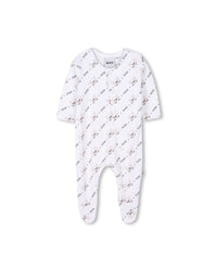 Ensemble pyjama et bonnet en coton - Blanc