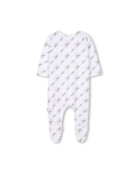 Ensemble pyjama et bonnet en coton - Blanc