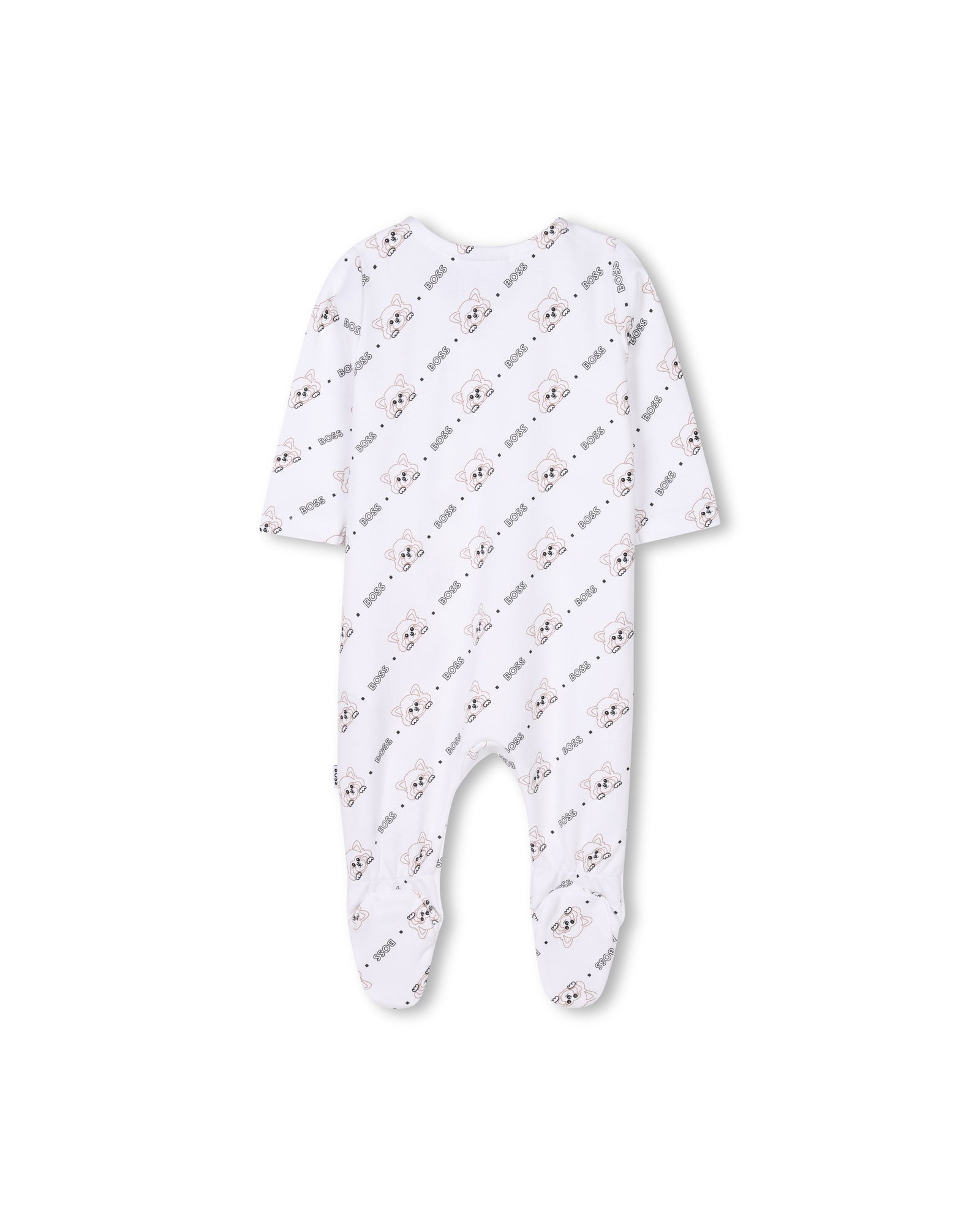 Ensemble pyjama et bonnet en coton - Blanc