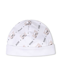 Ensemble pyjama et bonnet en coton - Blanc