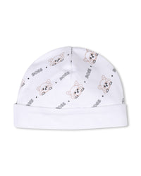 Ensemble pyjama et bonnet en coton - Blanc