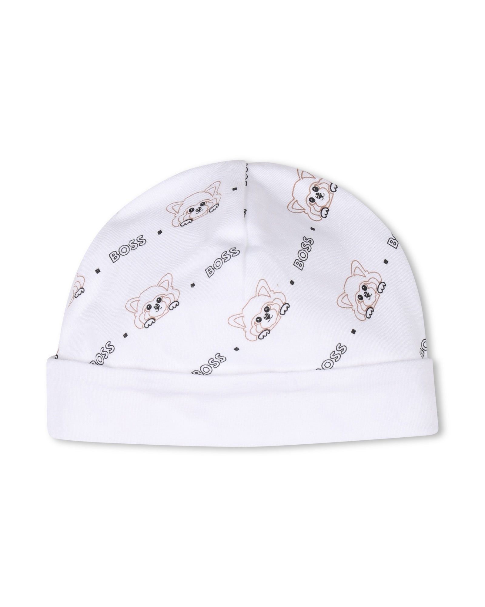 Ensemble pyjama et bonnet en coton - Blanc