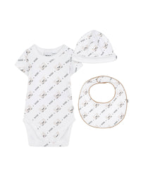 3-piece cotton set - White