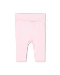 Cotton logo dress and legging set - Baby Pink