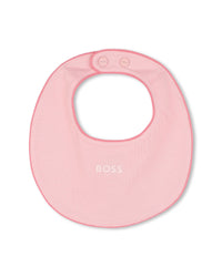 Bib pyjamas with cotton logo - Baby Pink