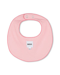Bib pyjamas with cotton logo - Baby Pink