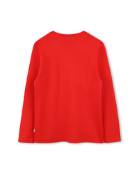 T-shirt manches longues avec logo en coton - Piment