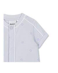 Combi-short avec logo en coton - Ciel