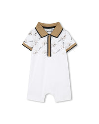 Combi-short en coton - Blanc