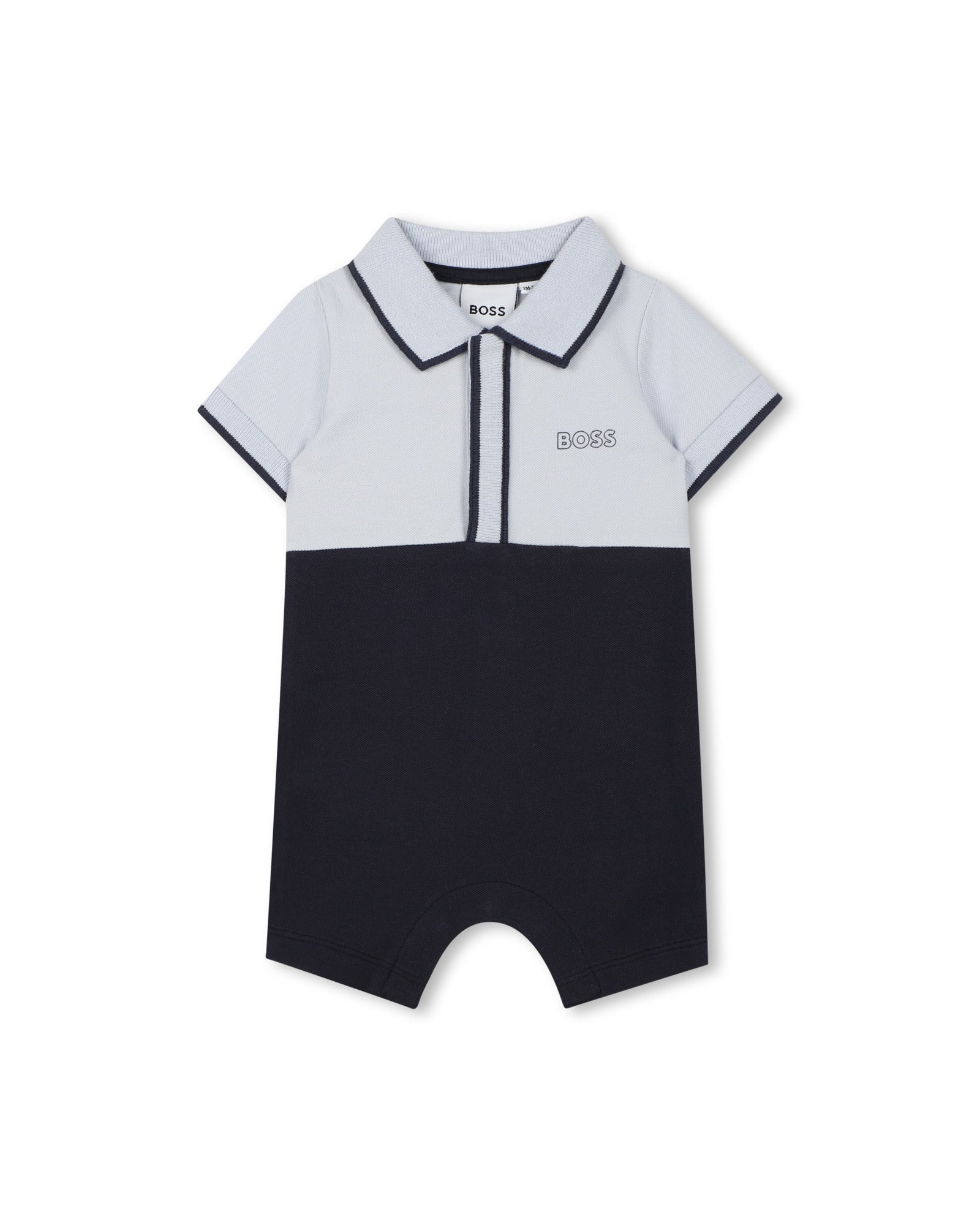 Combi-short en coton - Bleu Cargo
