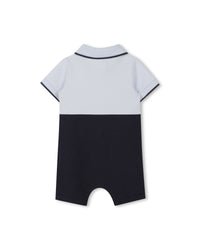 Combi-short en coton - Bleu Cargo