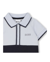 Combi-short en coton - Bleu Cargo
