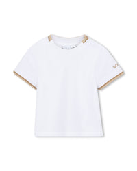 Cotton t-shirt and dungarees set - Sand