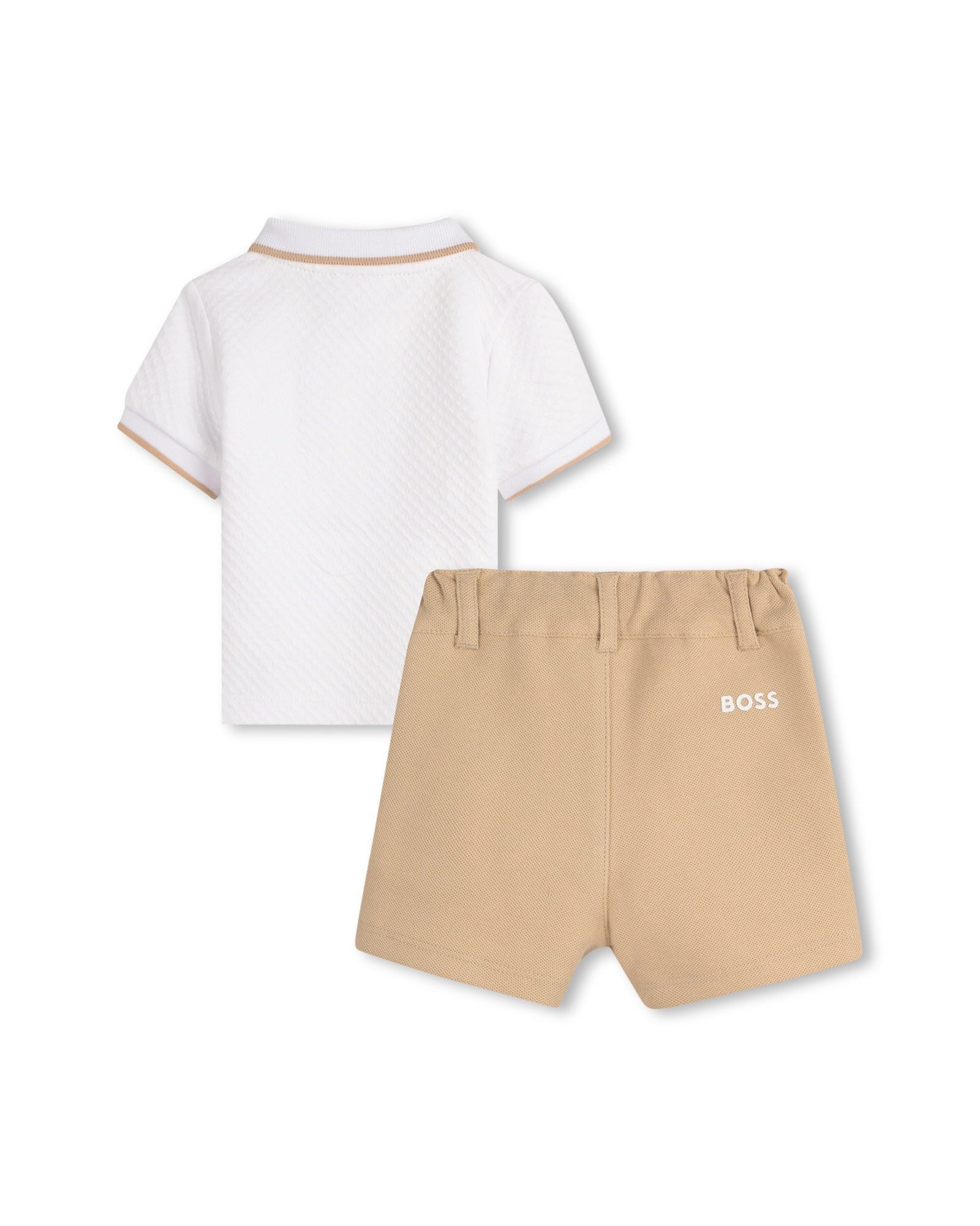 Ensemble polo et short en coton - Blanc