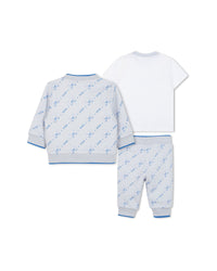 ENS.T-SHIRT+PANTALON+CARDIGAN
