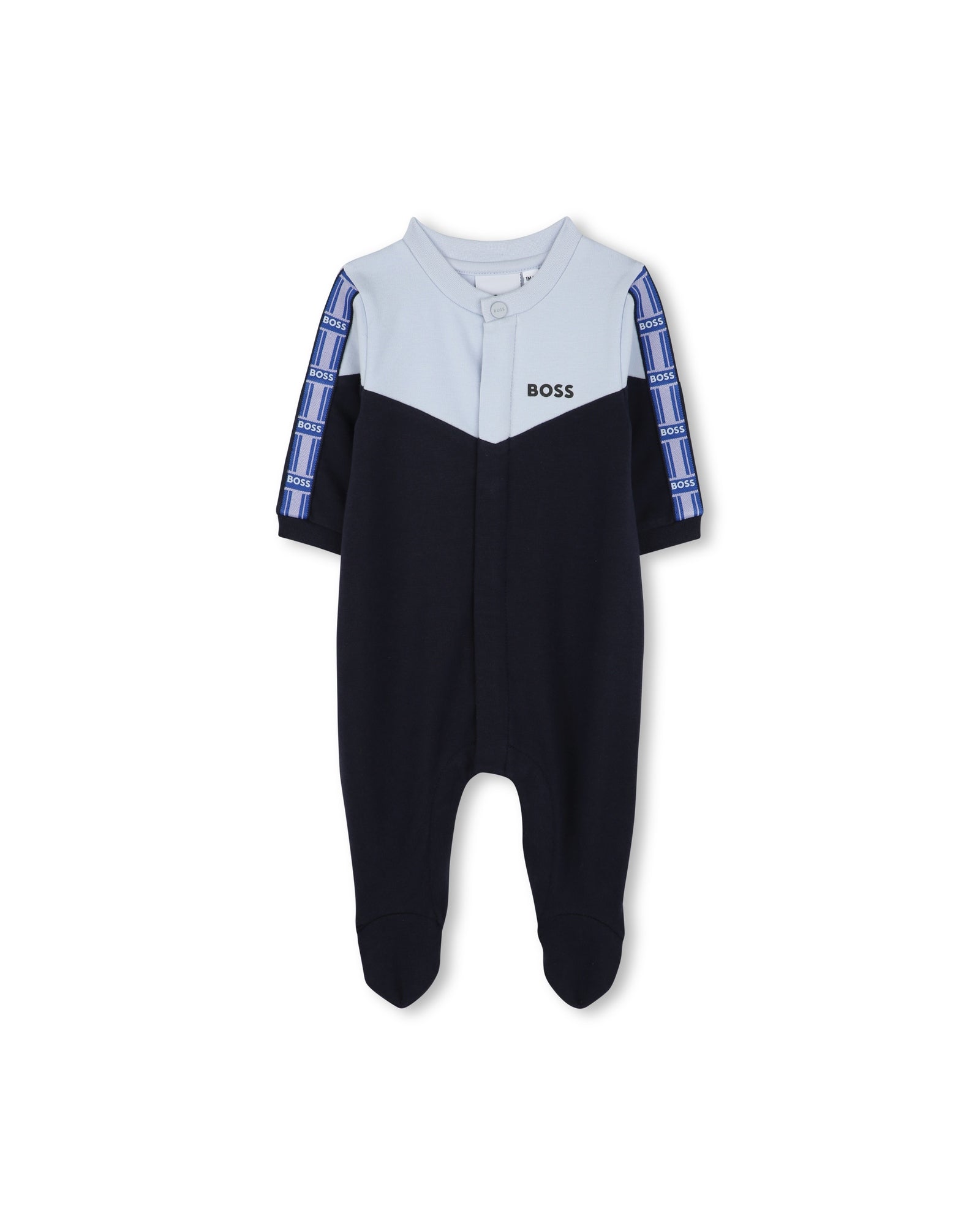 Ensemble pyjama et bonnet avec logo en coton - Bleu Cargo