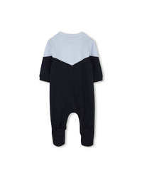 Ensemble pyjama et bonnet avec logo en coton - Bleu Cargo