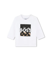 T-shirt à manches longues à pressions en coton - Blanc