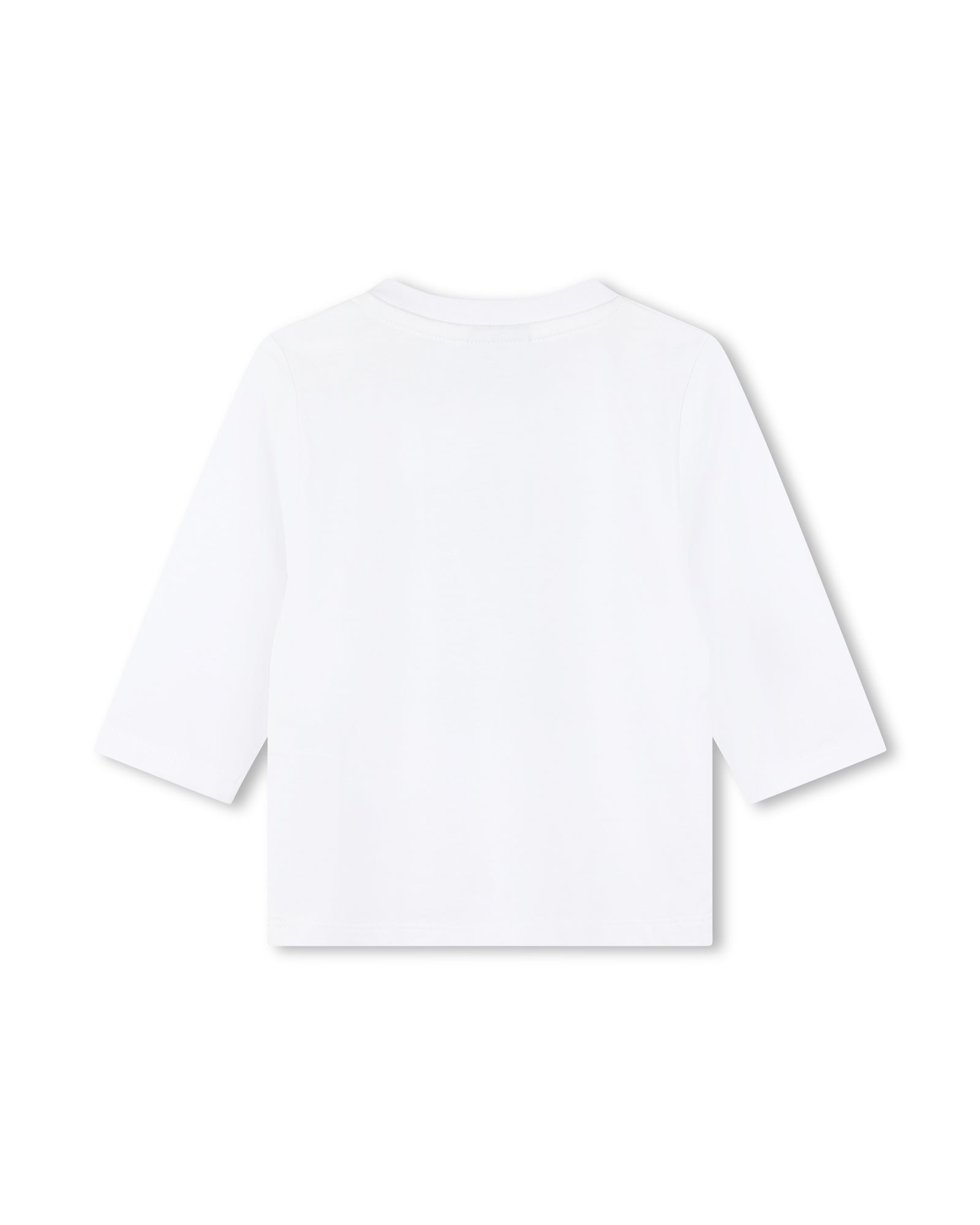 T-shirt à manches longues à pressions en coton - Blanc