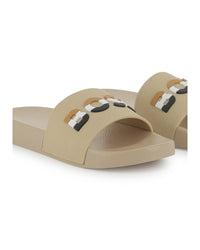 Mules with logo - Sand