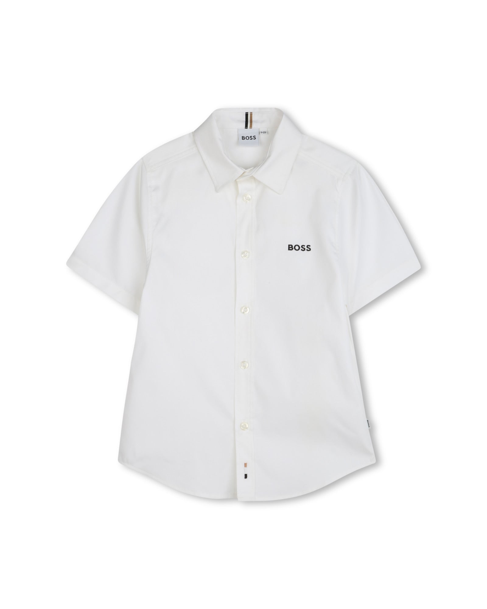 Chemise manches courtes avec logo en coton - Blanc