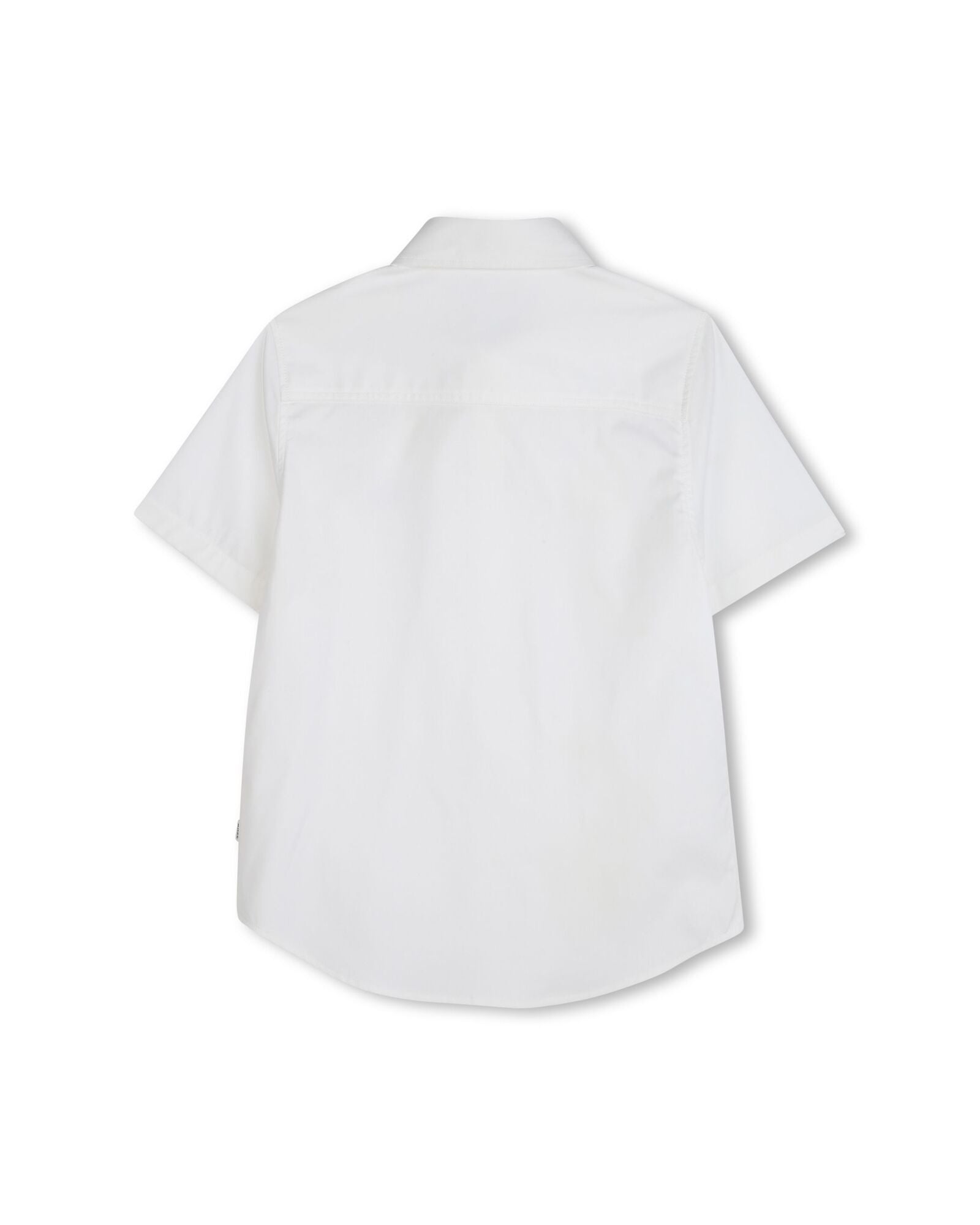 Chemise manches courtes avec logo en coton - Blanc