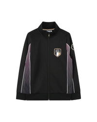 Cardigan jogging suit with cotton logo - Black