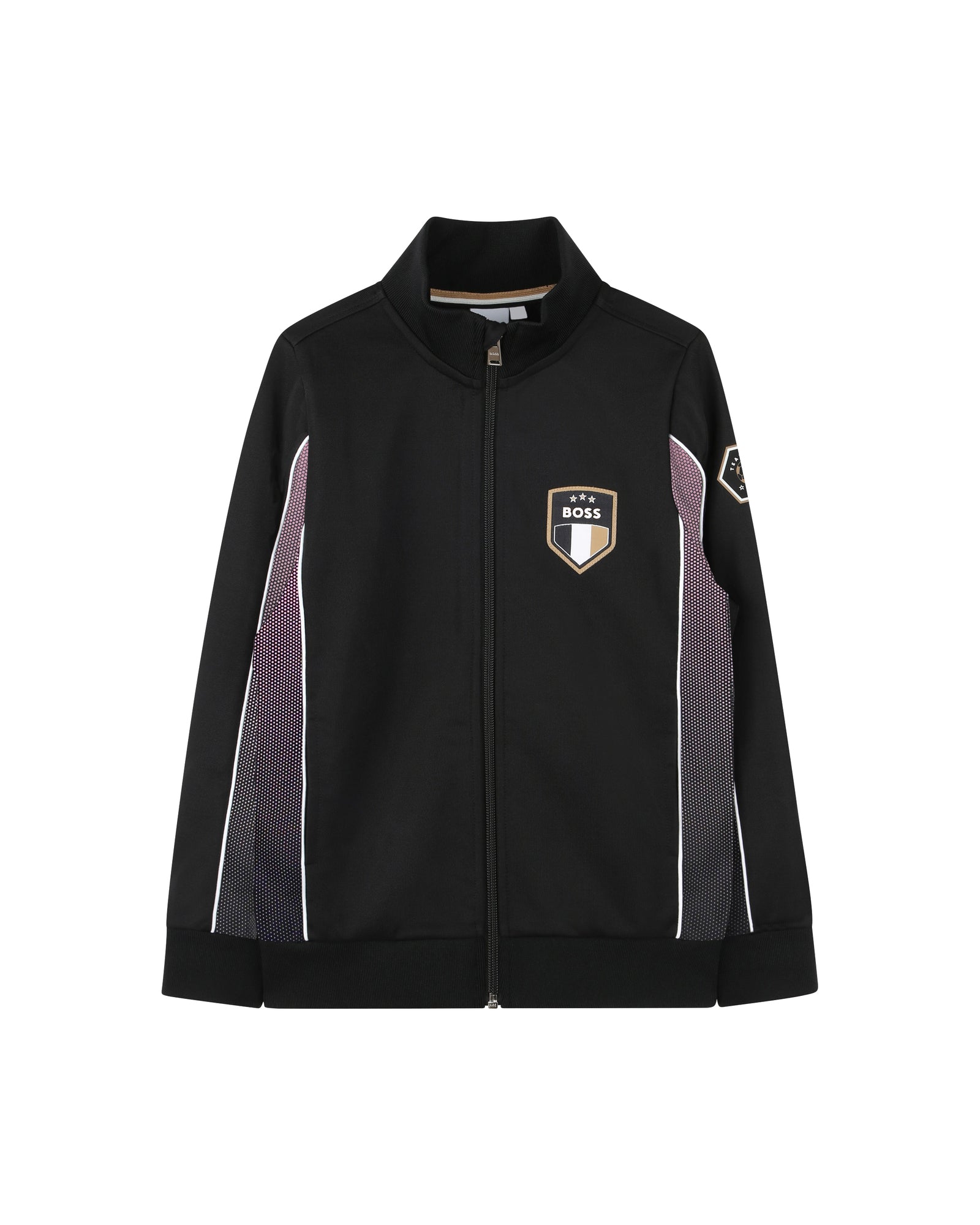 Cardigan jogging suit with cotton logo - Black
