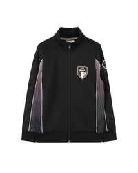 Cotton logo jogging cardigan - Black