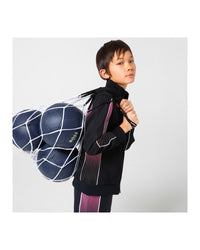 Cardigan jogging suit with cotton logo - Black