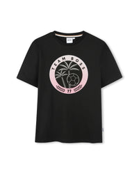 T-shirt manches courtes avec logo en coton - Black