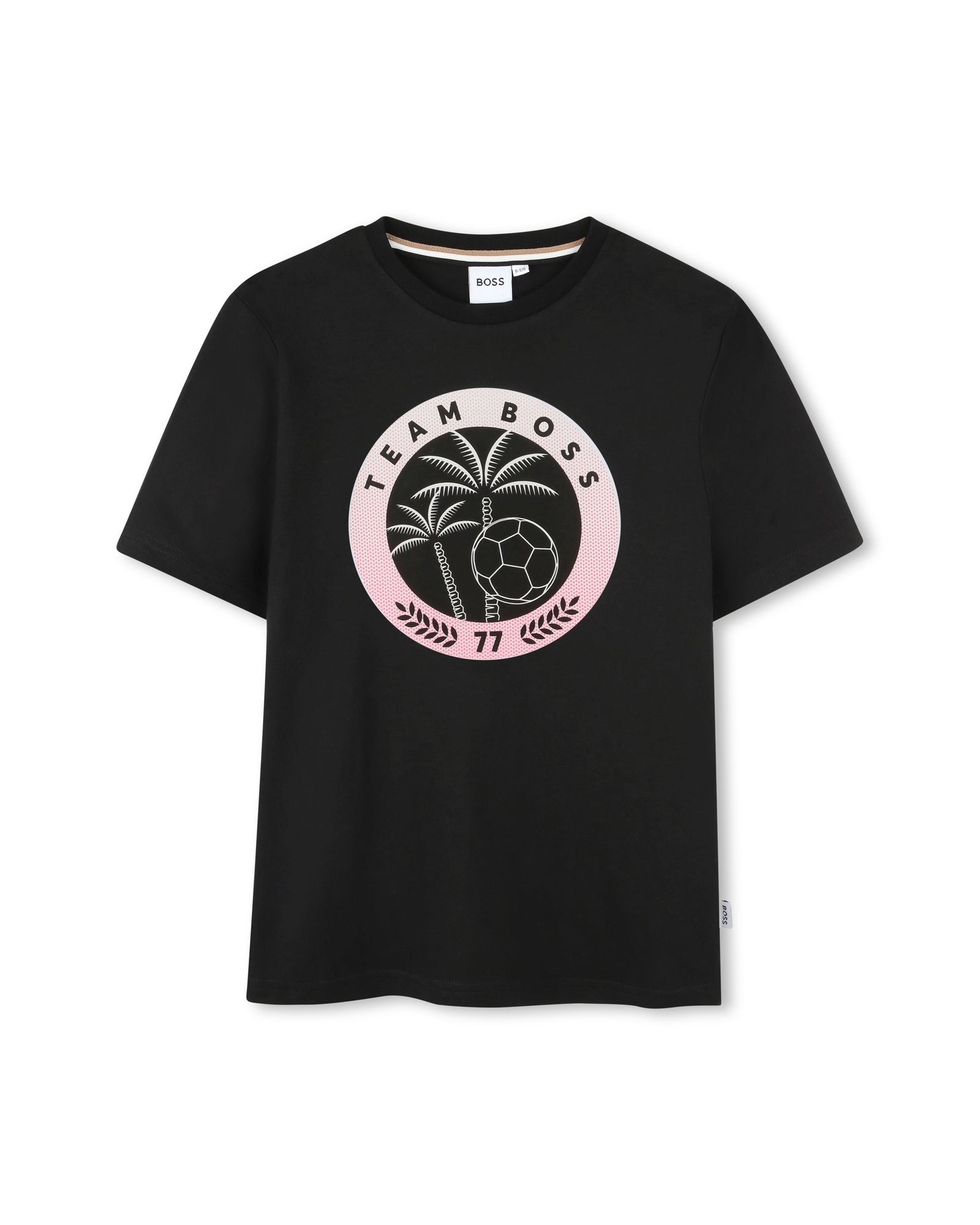T-shirt manches courtes avec logo en coton - Black