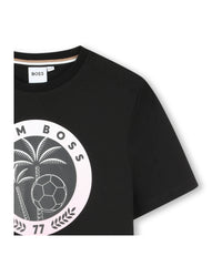 T-shirt manches courtes avec logo en coton - Black