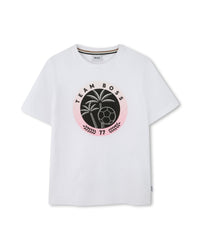 T-shirt manches courtes avec logo en coton - Blanc