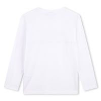T-shirt manches longues en coton - Blanc
