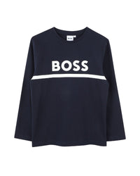 T-shirt manches longues en coton - Bleu Cargo